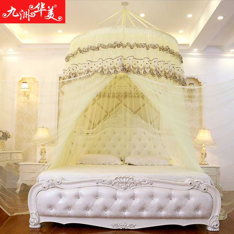 圆顶蚊帐宫廷落地加密加厚双人床免安装公主风1.8m加大三开门,床上用品,蚊帐,淘宝优惠券,粉丝福利购,淘宝优惠卷
