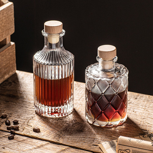 迷你咖啡杯冷萃玻璃水瓶便携随行250ml密封储物罐水杯子空小酒瓶