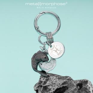 比利时双鱼座钥匙扣包包挂件星座系列高档生日礼物 metalmorphose