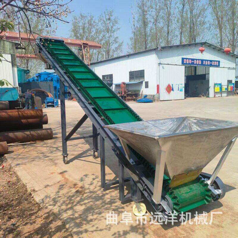 皮带输送机大倾角爬坡送料机800带宽移动式粮食装车皮带机