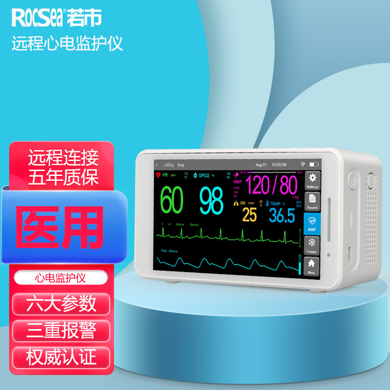 随身心电监护仪病人多参数生理监测仪呼吸血氧血压心率门诊救护车