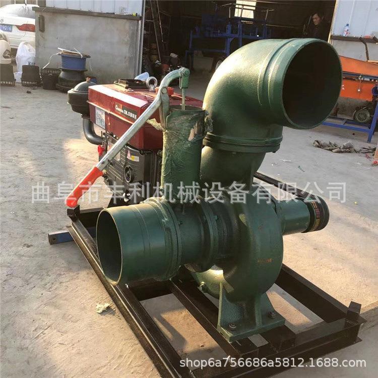 农用浇地大流量抽水泵应急防汛排涝柴油抽水泵四缸12寸拖车水泵