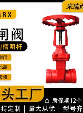 沟槽明杆闸阀弹性座封卡箍闸阀球墨铸铁闸阀厂家供应河北Z81X