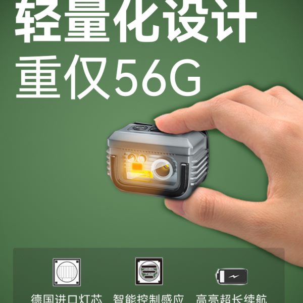 感应头灯应急装备强光夜钓钓鱼专用充电户外超亮头戴超轻超长续航