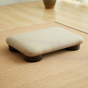 实木布艺小矮凳子茶几儿童板凳榻榻米打坐拜佛禅修凳 创意家用日式