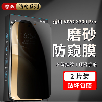 摩双适用vivox300防窥磨砂手机膜