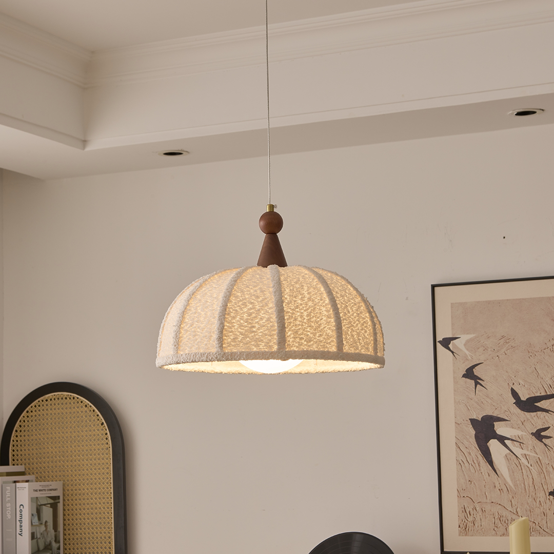 谷甸法式中古素圆木语餐厅吊灯奶油风复古氛围感布艺灯罩温馨吊灯,家装灯饰光源,餐厅吊灯,淘宝优惠券,粉丝福利购,淘宝优惠卷