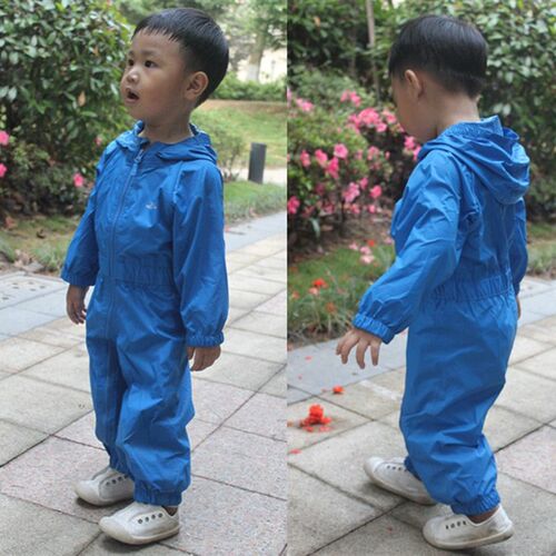 儿童护连体雨衣宝宝雨衣雨裤轻薄款雨衣连身连帽衣飞沫
