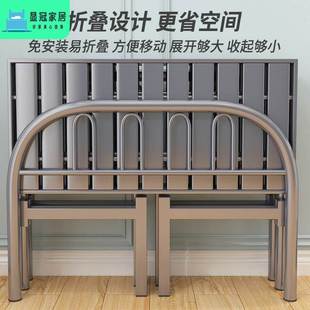 床架加厚加粗单人小铁床式儿童高端折叠双人钢丝可折叠