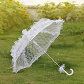 白色蕾丝伞摄影拍照道具欧式 花边舞蹈工艺伞女长柄婚礼婚纱新娘伞