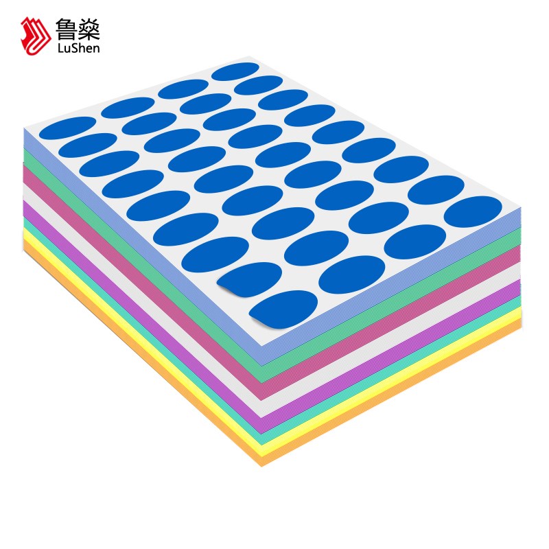 椭圆形不干胶标签贴纸空白手写打印定定做商标合格证数字月份自粘