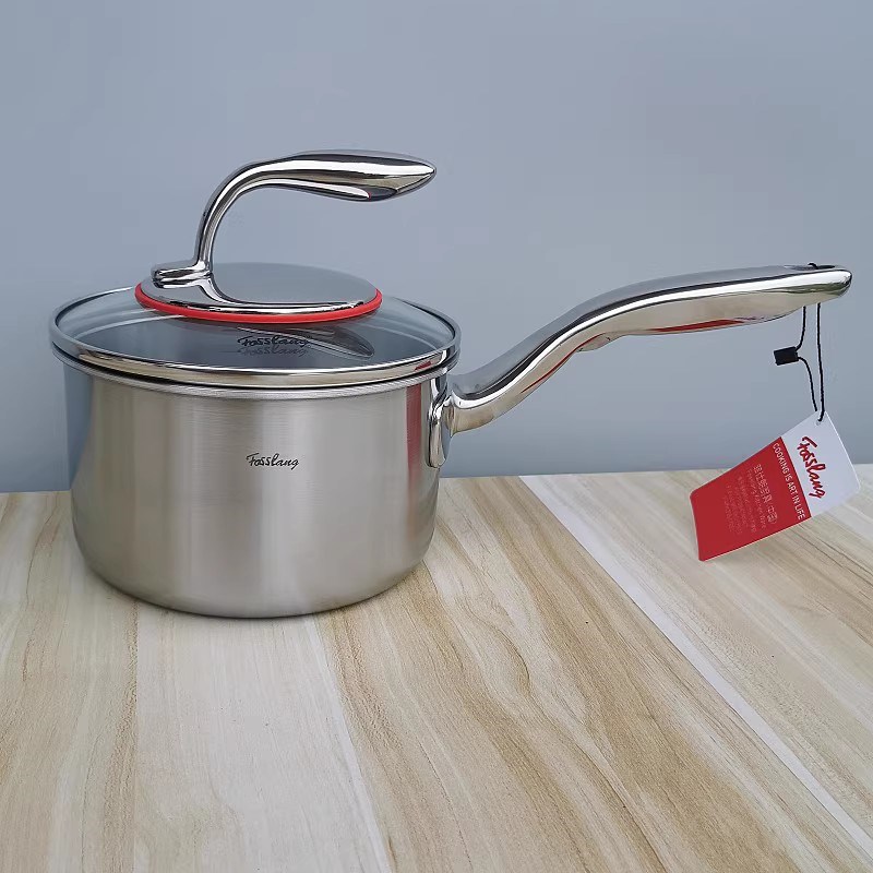 菲仕朗奶锅辅食锅热牛奶锅早餐锅全钢一体