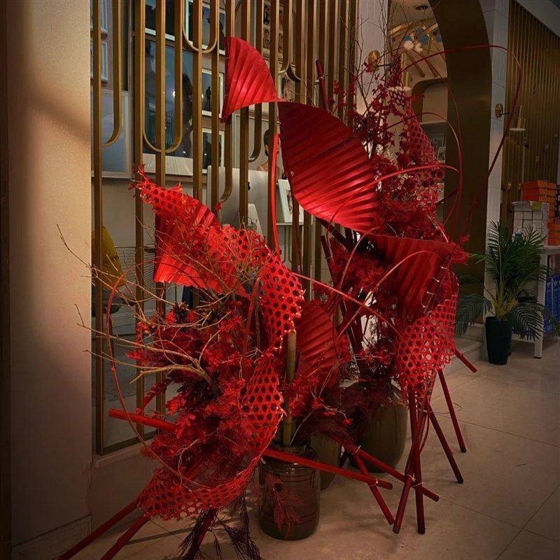 红色竹编婚礼场景布置竹网舞台橱窗装置镂空竹编网喜庆道具装饰,特色手工艺,其他,淘宝优惠券,粉丝福利购,淘宝优惠卷