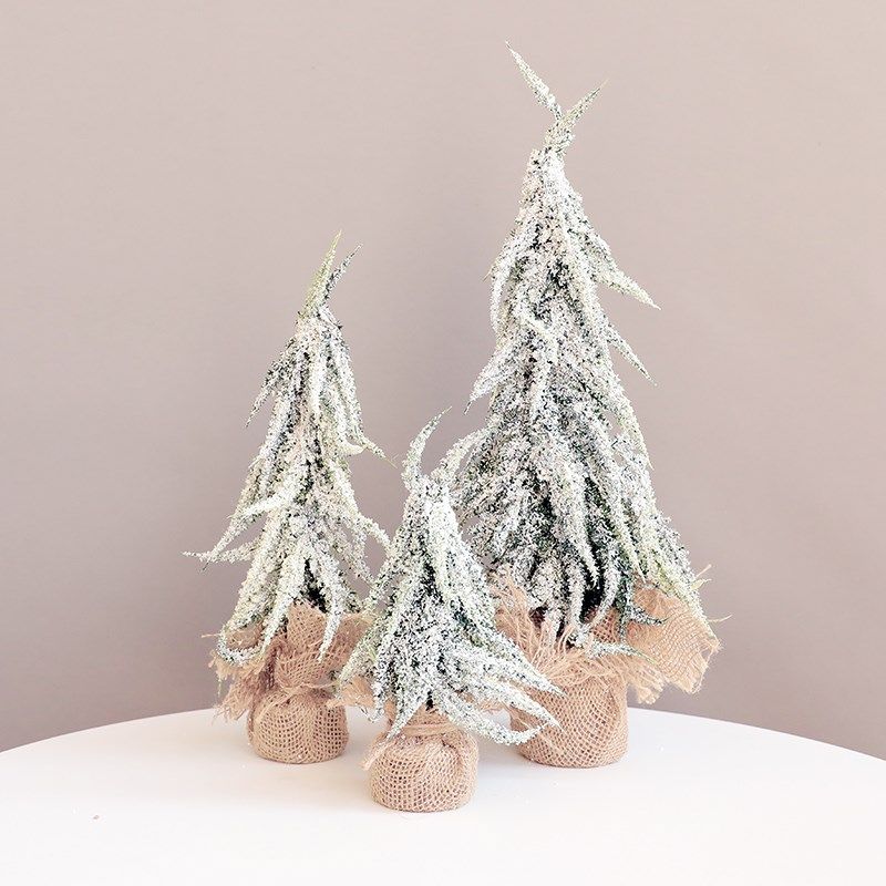 喷雪植绒麻布雪松迷你小型圣诞树柜台橱窗桌面圣诞节装饰品,节庆用品/礼品,圣诞装饰品,淘宝优惠券,粉丝福利购,淘宝优惠卷