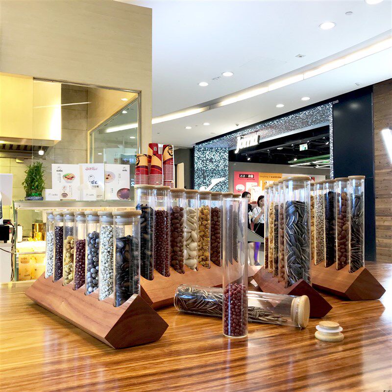 咖啡豆精油示架茶叶陈列架试管架美妆店奶茶店试管示架摆