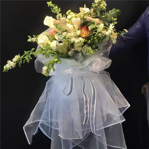韩式仙女纱鲜花包装网纱包花纸玫瑰花束材雪纱纱网纱幔超花艺