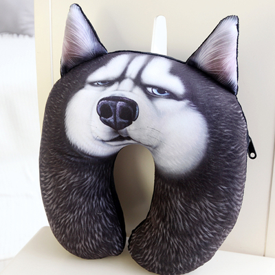 狗狗二哈萨摩秋田 午休U枕头枕u型枕头护颈枕颈椎u形枕脖子午睡