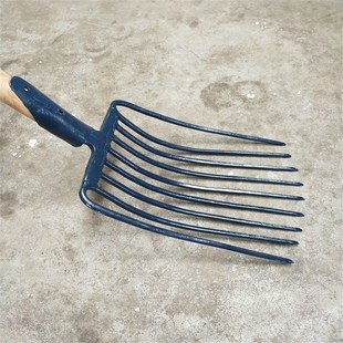 锻打钢叉九股叉子农用工具草叉农具大号马粪牛粪齿四全钢实心粪叉
