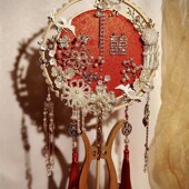 团扇新娘结婚秀禾中式 婚礼红色高级新婚手工y材料包喜扇