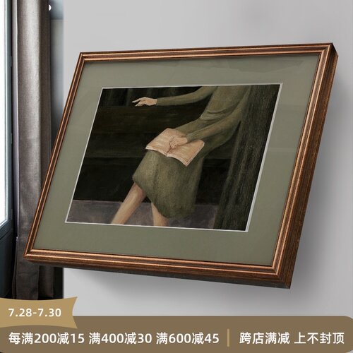 涂咩 欧式复古弱电盒遮挡箱电表箱画电闸免打孔