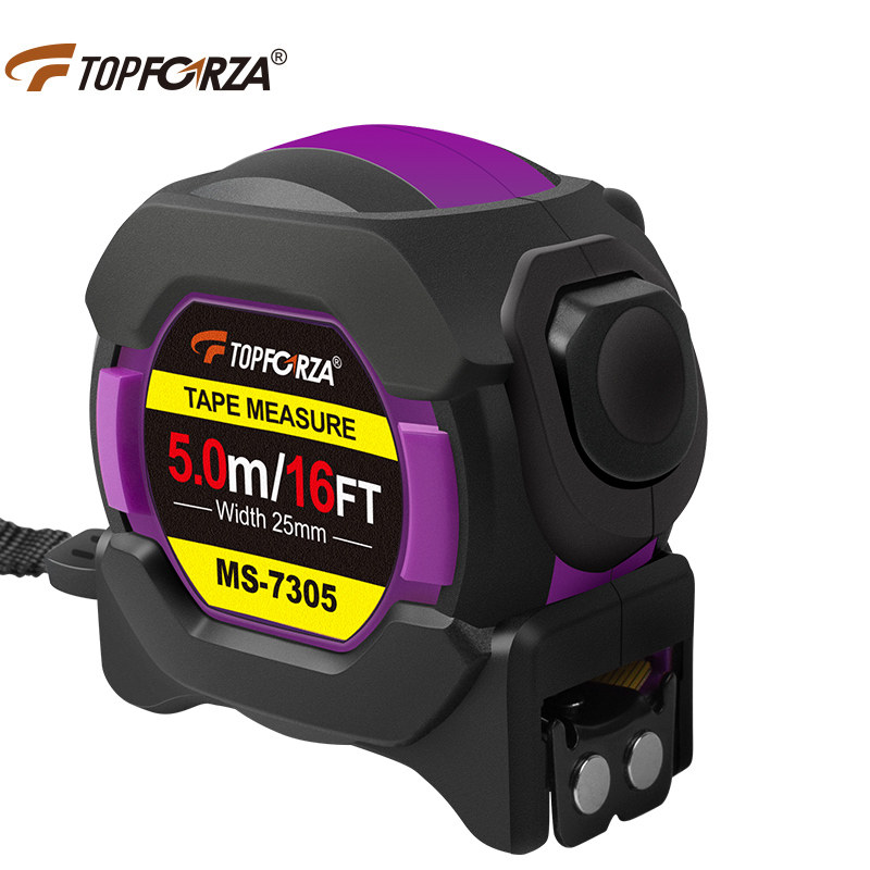 拓伏锐卷尺5米自锁钢卷尺盒尺伸缩尺米尺包胶耐摔尺子公英制 25mm,五金/工具,卷尺,淘宝优惠券,粉丝福利购,淘宝优惠卷