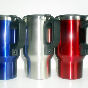 12V小轿车车载加热杯 旅行电热杯电热壶不锈钢杯车用烧水杯保热杯