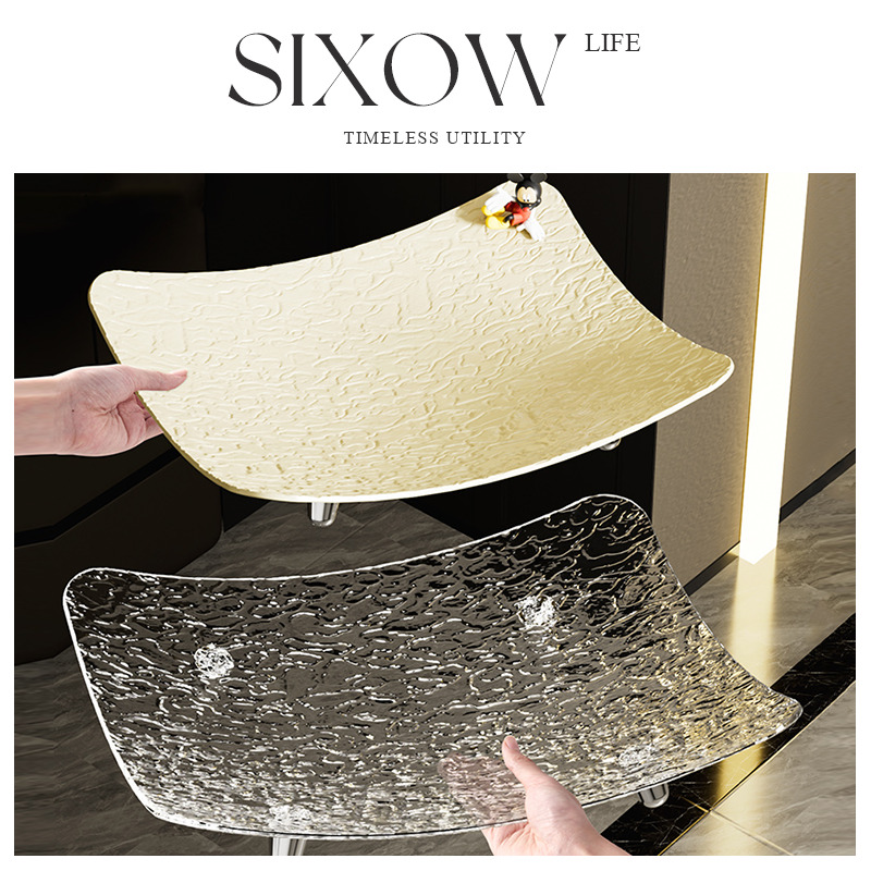 水果盘客厅家用茶几果盘轻奢高档2025新款水晶乔迁新居精致零食盘