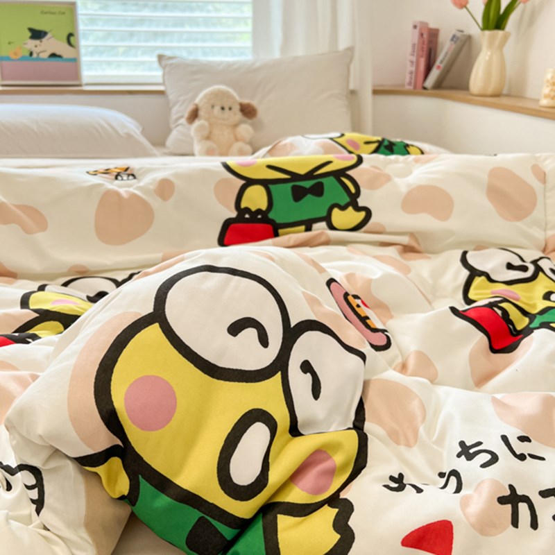 可爱大眼蛙被子宿舍单人学生儿童冬E被棉被春秋被芯四季通用空调