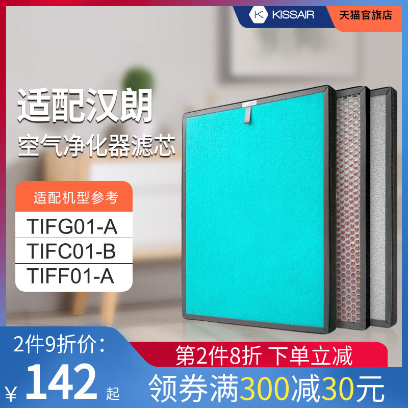 适配德国汉朗空气净化器滤网TIFG01-A/TIGFF01-A贵族滤芯TIFC01-B