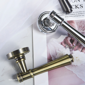 世连泰好 纯铜室内卧室房间门全铜通用型门锁金色