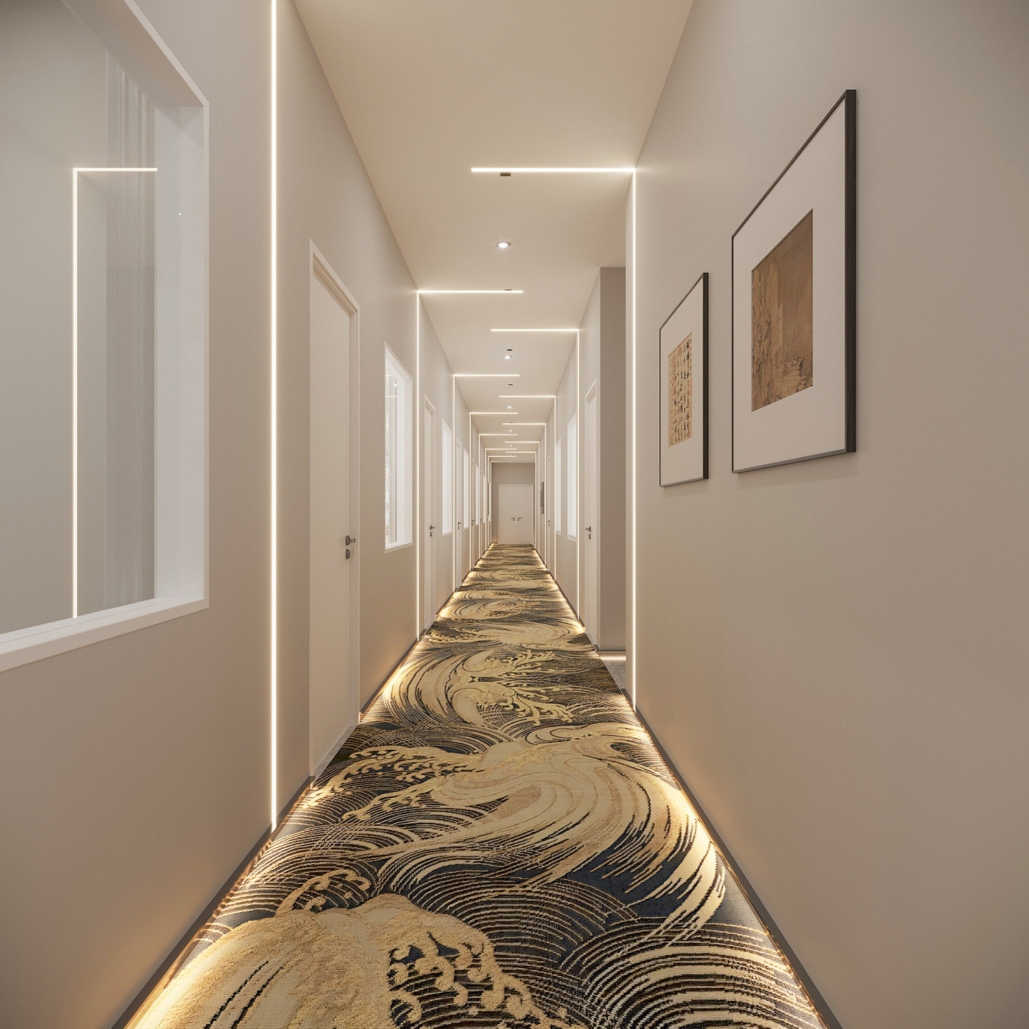 高端定制过道地垫长条阳台走廊地毯家用入户门垫大面积卧室床边毯