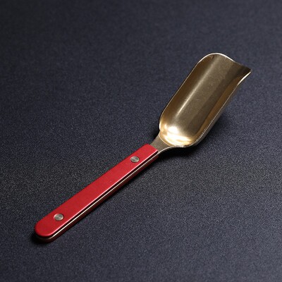 黑檀木合金茶匙茶勺茶铲量勺家用取茶器茶叶勺子功夫茶具茶则工具