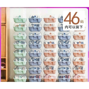 鞋 柜家用省空间宿舍 子收纳加厚简易防尘翻盖收纳鞋 盒透明鞋