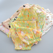 沙滩裤 儿童绵绸灯笼裤 宝宝防蚊裤 空调裤 女童洋气宽松薄裤 子束脚裤