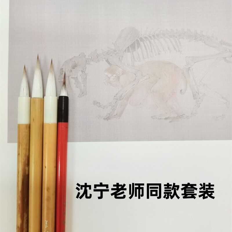吴钩工笔画套装勾线笔白描染色白云高档套装沈宁老师定制笔