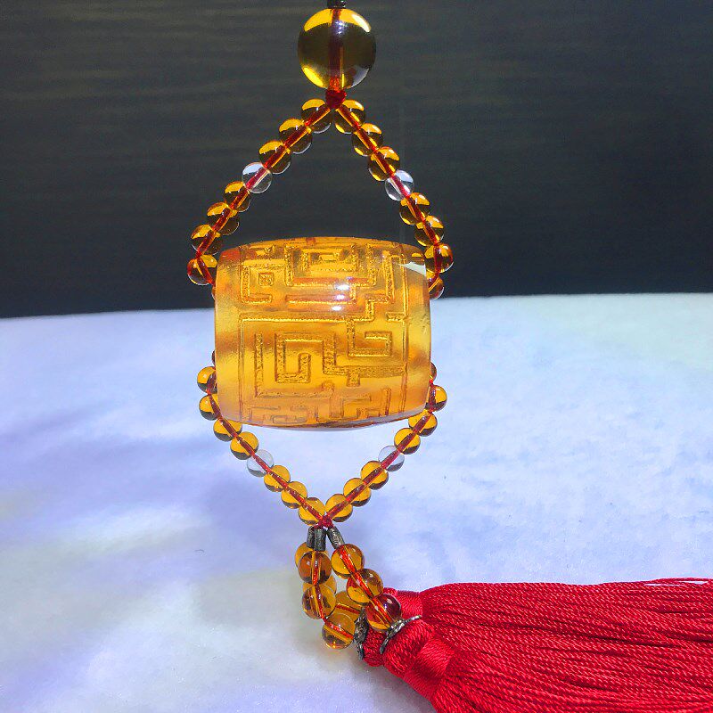 琉璃招财汽车挂件路路通高档车内吊饰男女保平安车载后视镜挂饰品