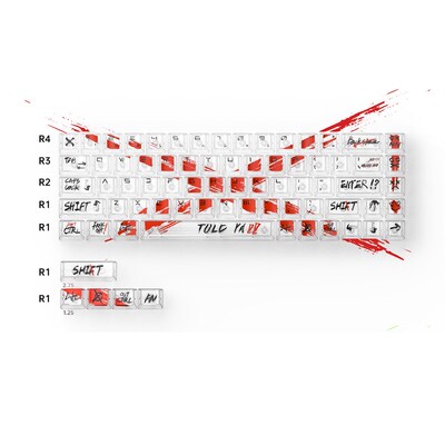 指尖文创反对无效透明键帽适配常规60和68配列PC材质透光极稚科技