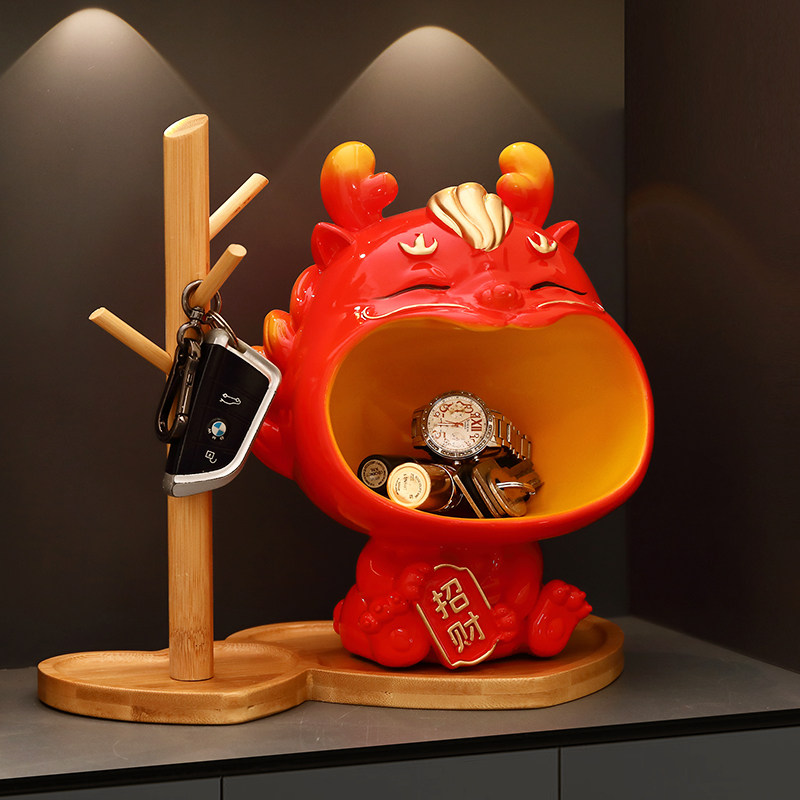 红色新年春节龙年吉祥物摆件创意喜庆洋洋客厅茶几电视柜酒柜装饰,家居饰品,装饰摆件,淘宝优惠券,粉丝福利购,淘宝优惠卷