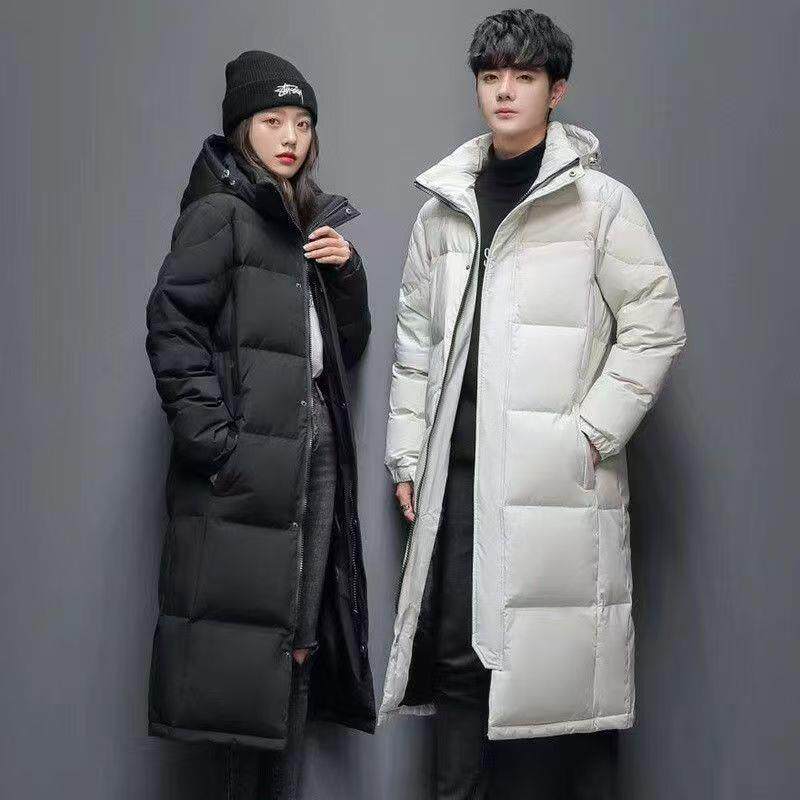新年2026棉服新款 长款加厚冬季外套 中戏艺考男女同款超长连帽