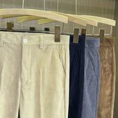 修身 休闲裤 复古灯芯绒垂感九分裤 秋冬季 潮流男装 直筒长裤 时尚 男士