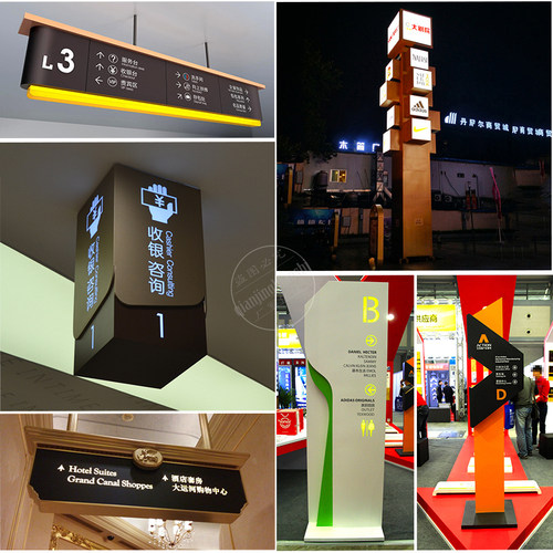 吊牌灯箱双面镂空指示牌室内导视牌医院地下停车场地铁导向牌定做