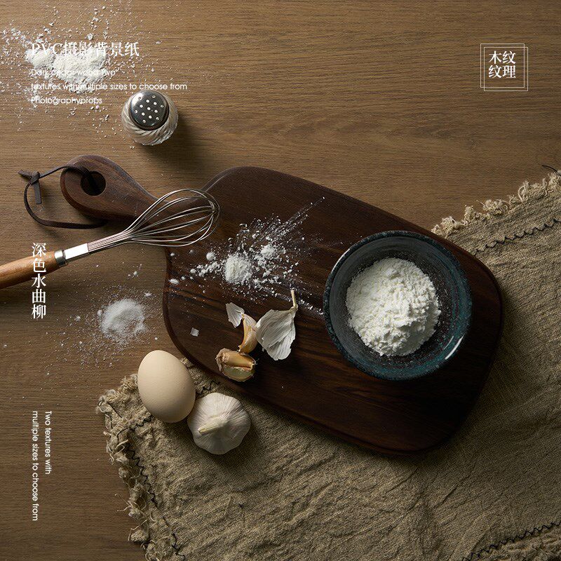 摄影背景纸PVC仿木纹拍照背景布防水桌布美食复古高级感拍照道具