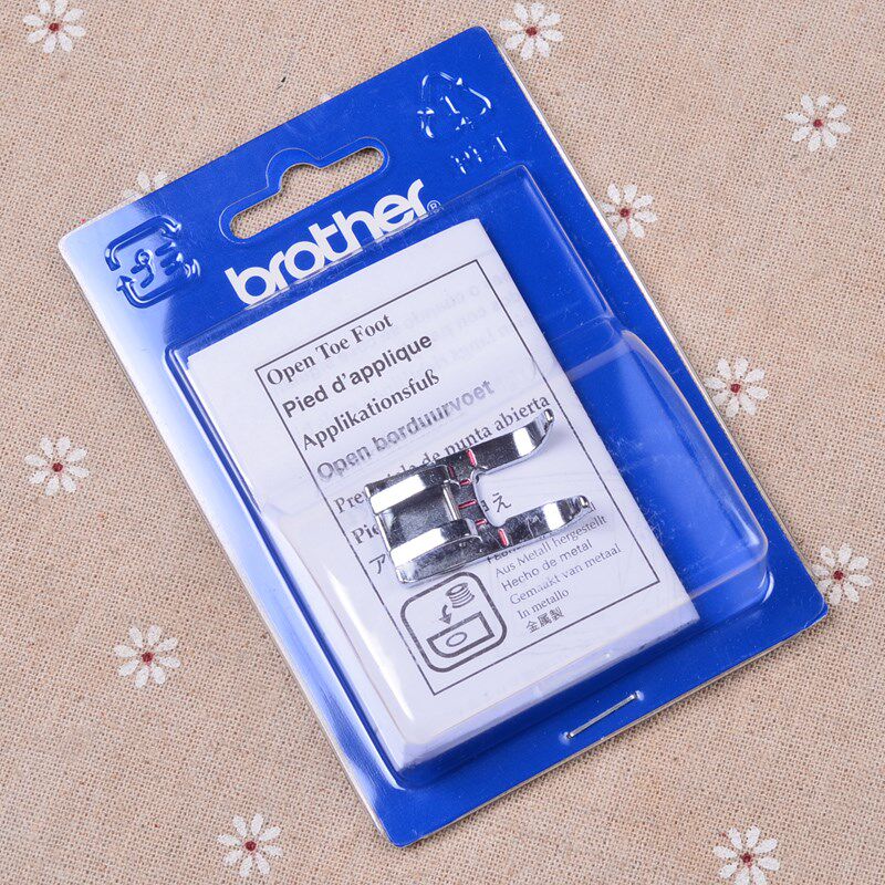 兄弟家用电动多功能缝纫机原装开式压脚片绣花缎子盘绕开脚针缝制