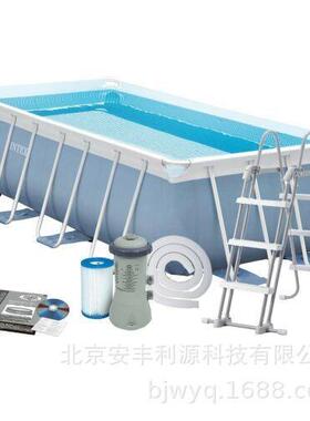 26792支架儿童游泳池家庭加厚大泳池户外移动水池养鱼池PVC