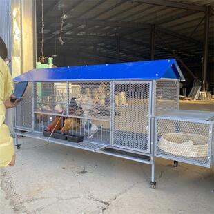 尖顶养殖笼鸡鸭鹅笼遮雨棚防黄鼠狼蛇加密全套户外防雨加厚鸡笼棚