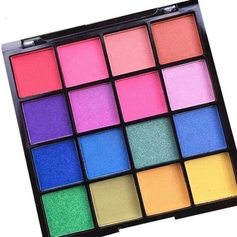 扭扭棒上色粉扭扭棒16色眼影盘彩色眼影化妆扭扭棒色盘炫彩散粉