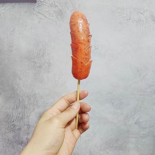 仿真烤肠剧组摄影道具假热狗香肠油炸肉串烧烤摊摆设路边小吃模型