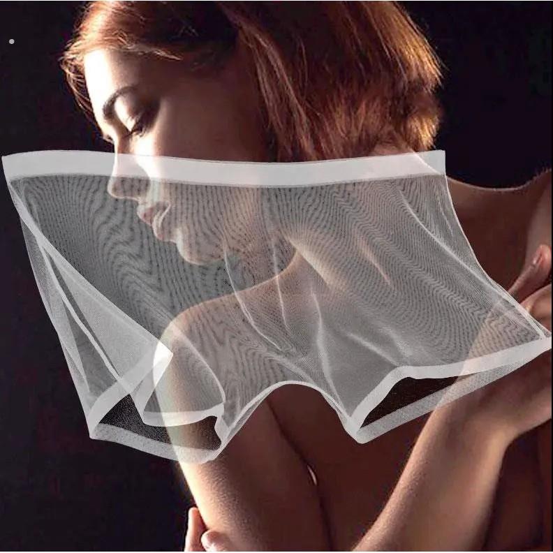 男式士透气四角网纱四角裤透明短裤头冰丝内裤男性感超薄透明情趣
