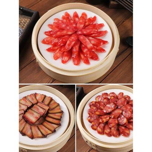 仿真蒸腊肠腊肉模型食品食物模具中餐套餐样品定制假菜食物道具菜