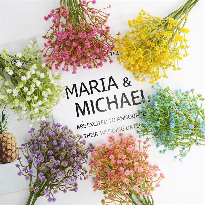 仿真满天星花朵假花高档装饰花束客厅摆件手捧花塑料花卉拍照道具